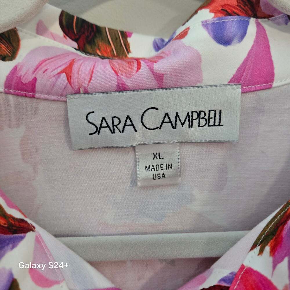 Sara Campbell The Roxanne Dress Floral Print Button-Down Shirt Dress with Belt - Picture 4 of 6